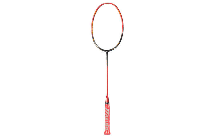 Mizuno Full Carbon Badminton Rackets Offensive Type Heavy Head, Stiff Shaft Professional Unisex Single Racket Black Red
