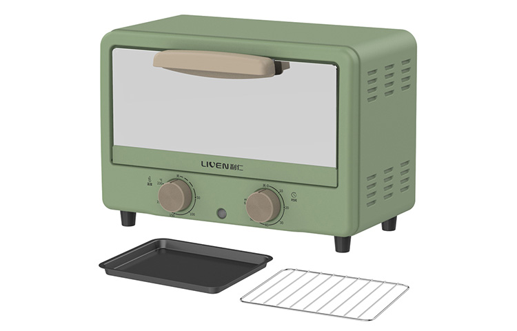 Liren electric oven 12 liter capacity knob time control egg tart bread biscuit baking machine DKX-J12