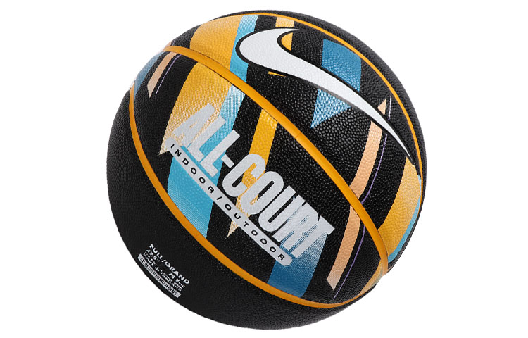 Nike Pu Basketball Black Yellow Blue Size 7 Ball Training Unisex
