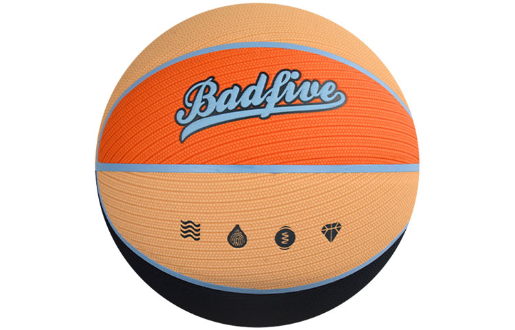 Li Ning Badfive Pu Basketball Black Orange Size 7 Ball Training Unisex