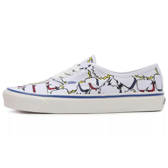 Vans Authentic Skateboarding Shoes Unisex Low-top White/Red