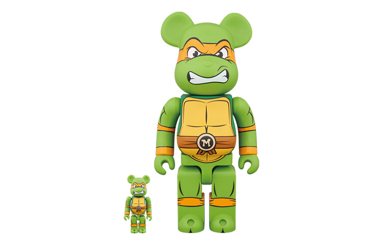 BE@RBRICK Movie Animation Teenage Mutant Ninja Turtles Michelangelo 100%+400%/1000% Trendy Figure