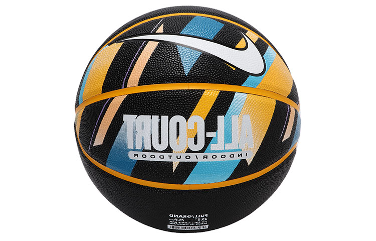 Nike Pu Basketball Black Yellow Blue Size 7 Ball Training Unisex