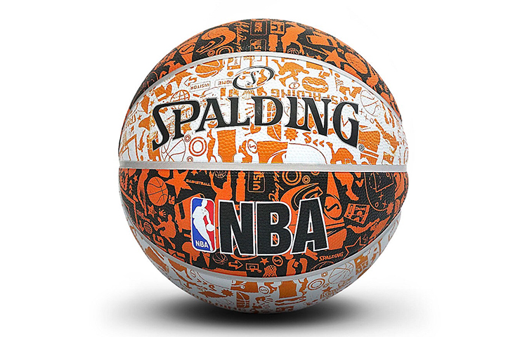 SPALDING Trendy Collection Rubber Basketball Orange Size 7 Training Unisex