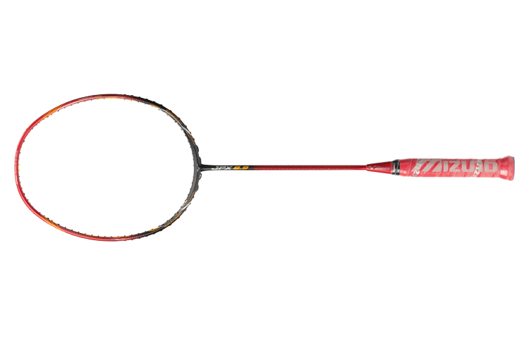 Mizuno Full Carbon Badminton Rackets Offensive Type Heavy Head, Stiff Shaft Professional Unisex Single Racket Black Red