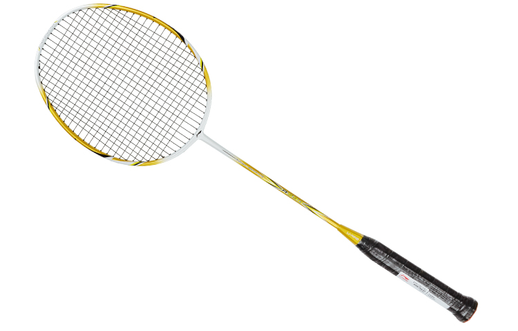 Li Ning A590 Full Carbon Badminton Rackets Control Type All around Defense Entry level 675mm Unisex 3UG6 Gold