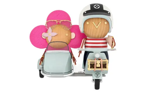 LOUIS VUITTON Louis Vuitton VIVIENNE+GASTON sidecar trendy figure 23cm