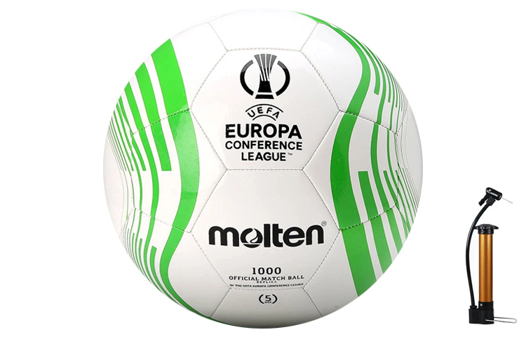 Molten Size 5 Soccer Ball PVC Machine Stitched Soccer Ball Unisex White Green
