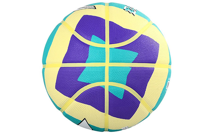 Li Ning CBA Collection Rubber Basketball Yellow & Purple & Green Multicolor Size 7 Training Competition Unisex