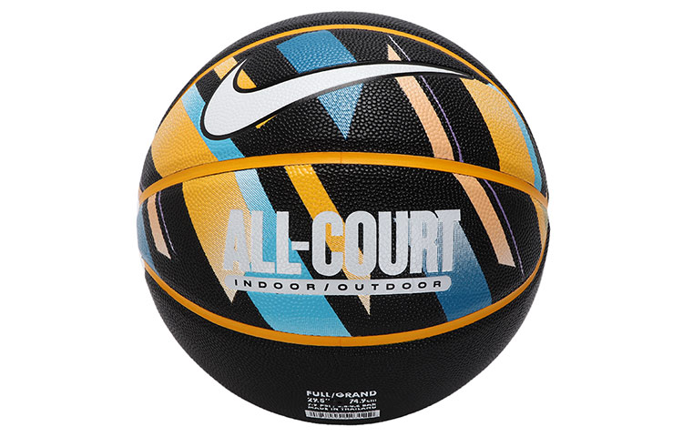 Nike Pu Basketball Black Yellow Blue Size 7 Ball Training Unisex