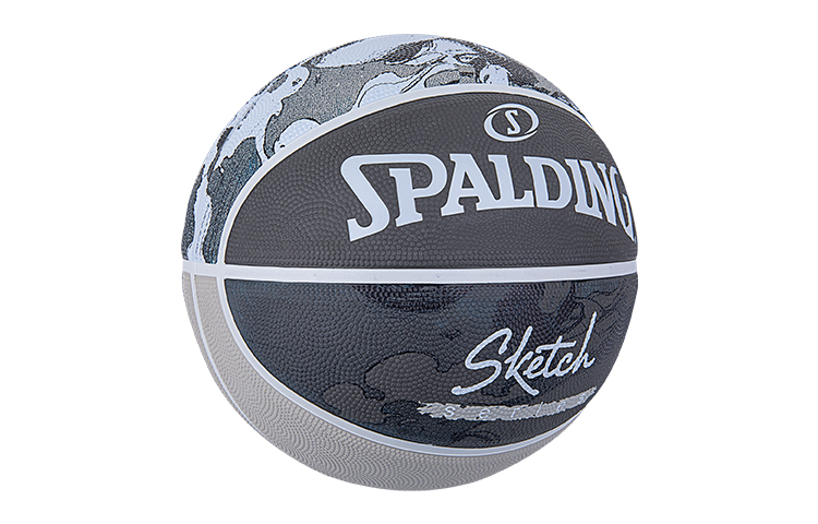 SPALDING Sketch Collection Rubber Basketball Gray Size 7 Training Unisex China Mainland Version
