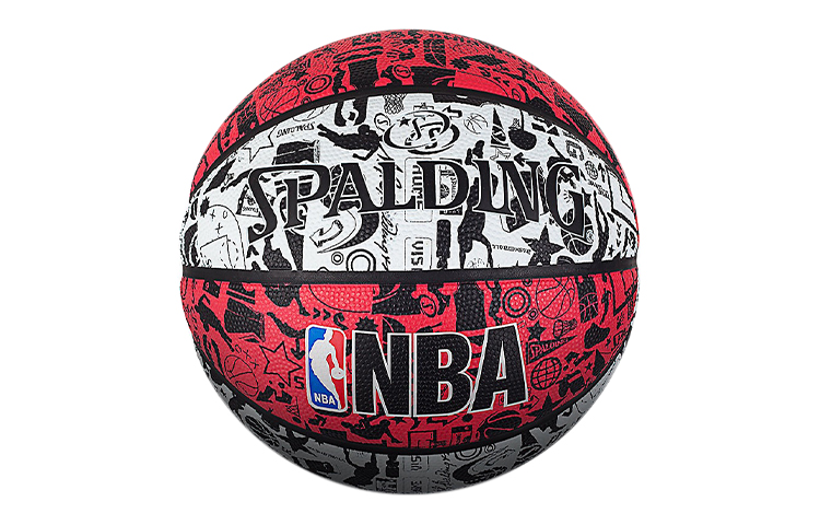 SPALDING Graffiti Rubber Basketball Red Size 7 Training Unisex