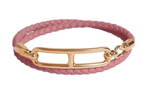 HERMES Roulis Leather Wristbands Unisex