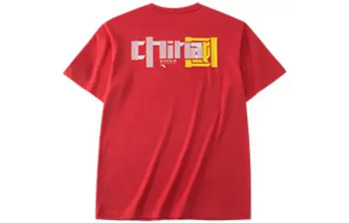 ANTA T Shirts Unisex Red Crew Neck Thin Straight Fit