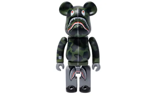 BE@RBRICK X Medicom 1st Camo Shark Super Alloy Green 200% Cute Trendy Doll 14.5cm