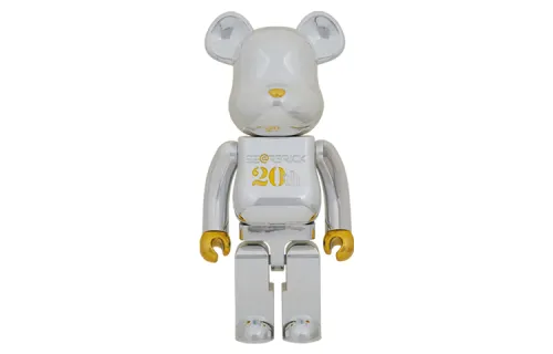 BE@RBRICK 20th Anniversary Model electroplated silver 20th anniversary commemorative model trendy doll