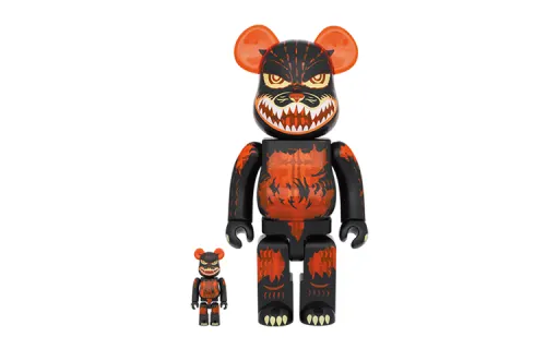 BE@RBRICK 1000%400%100% Godzilla transparent flame version cool trendy doll
