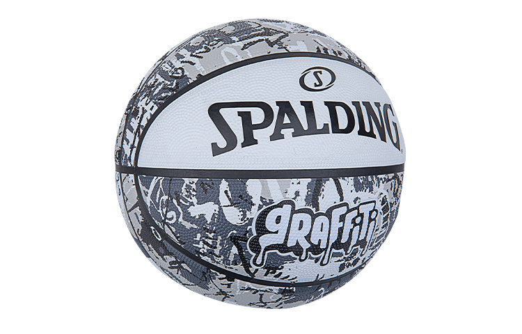 SPALDING Graffiti China Mainland Version Basketball Gray White Size 7 Training Unisex
