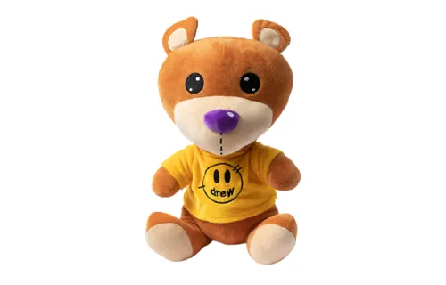 Drew House Smiling Teddy Bear Purple Nose Doll Plush Doll 45cm Height