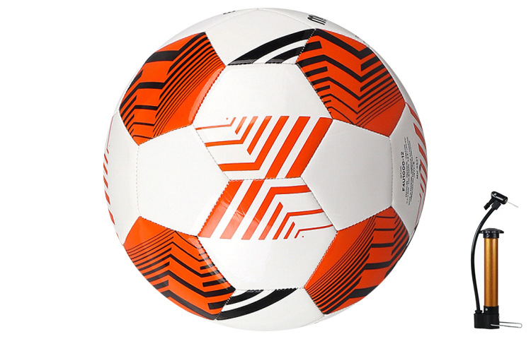 Molten Size 5 Ball Machine Stitched Ball PVC White Red Soccer Ball Unisex