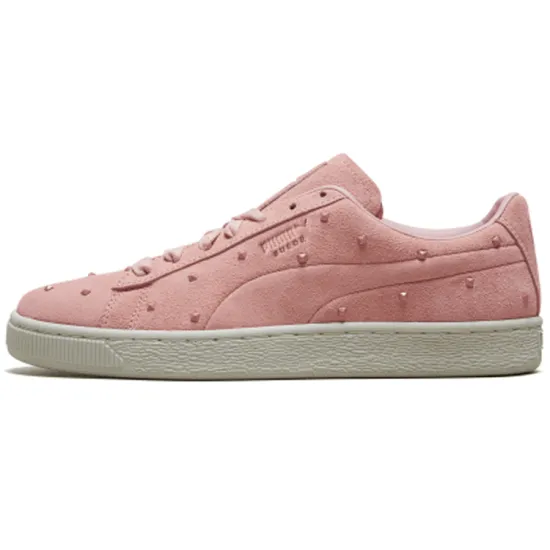 PUMA Suede Skateboarding Shoes Women's Low-top Powder