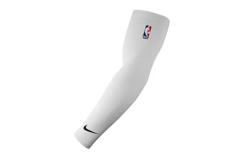 Nike Basketball long elbow pads, white complex sleeves, absorbs sweat and smell