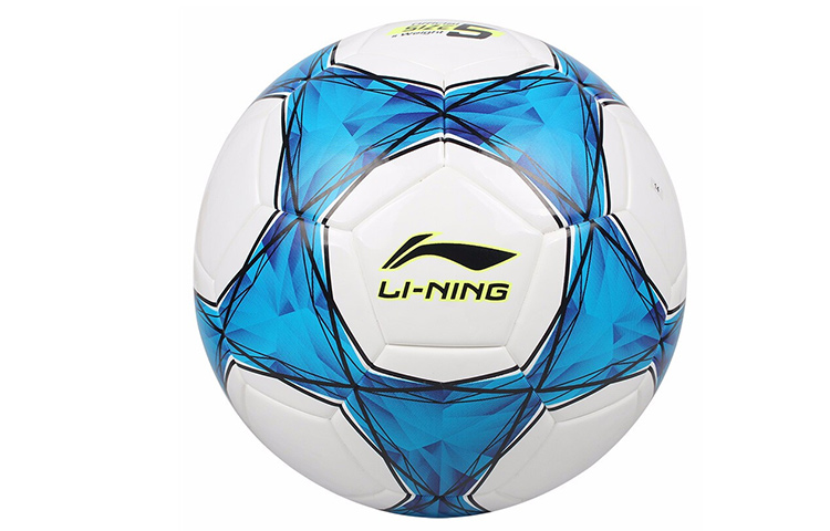 Li Ning Size 5 Ball Soccer Ball TPU Seamless Thermal bonding Unisex Blue White