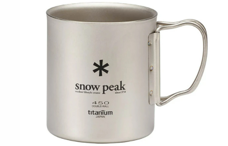 Snow Peak Outdoor Water Equipment 450ml Camping Double Layer Titanium Cup