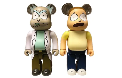 BE@RBRICK 400% Bait Rick and Morty Morty & Rick trendy trendy doll 28cm