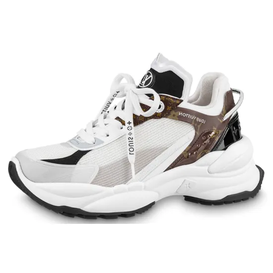 LOUIS VUITTON Run 55 White Monogram Women's