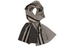 GUCCI Wool Knit Scarves Unisex Brown