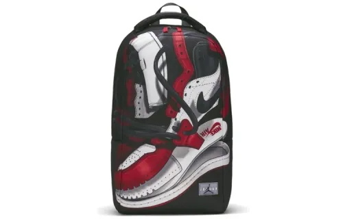 Jordan Polyester Laptop Bag, Basketball Bag, Backpack Regular Unisex Red Black Multicolor