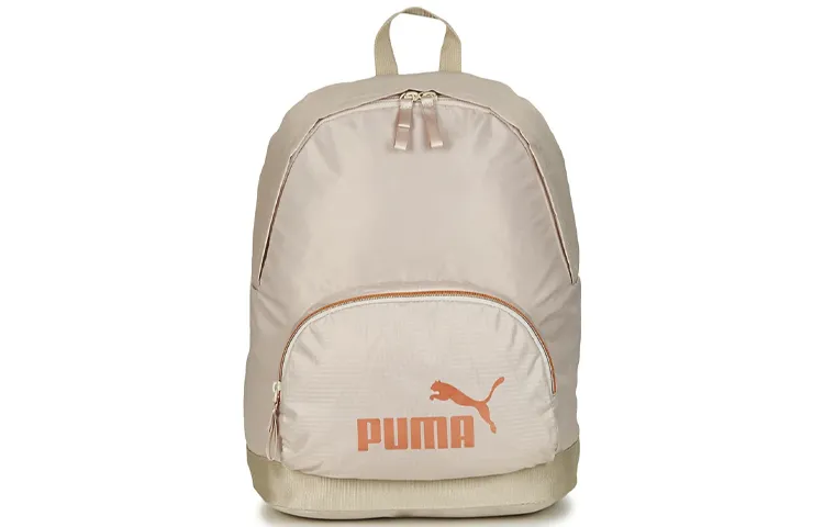 PUMA Polyester Backpack Regular Unisex Beige Yellow