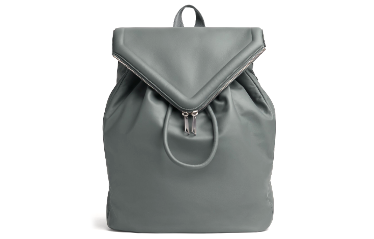 Bottega Veneta Beak Calfskin Backpack Men's Gray