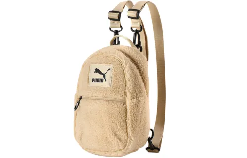PUMA Zip Closure Sherpa With Fabric Backpack Regular Women's Khaki