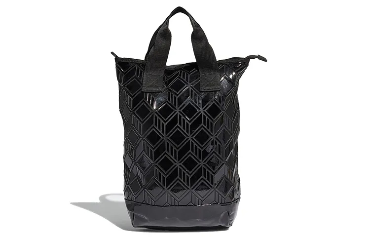 Adidas Originals Trefoil Polyurethane Handbag Backpack Unisex Black