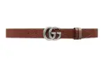 GUCCI GG Marmont Leather Belts Men's Width 3cm