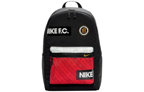 Nike Polyester Backpack Regular Unisex Black Red