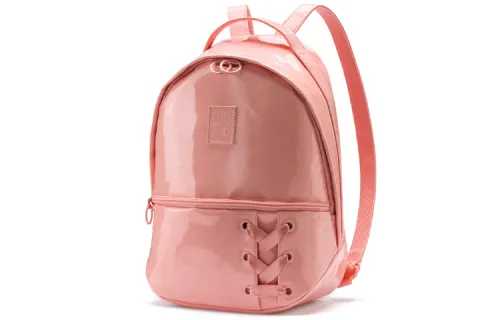 PUMA Artificial Leather Backpack Regular Women's Peach Pink