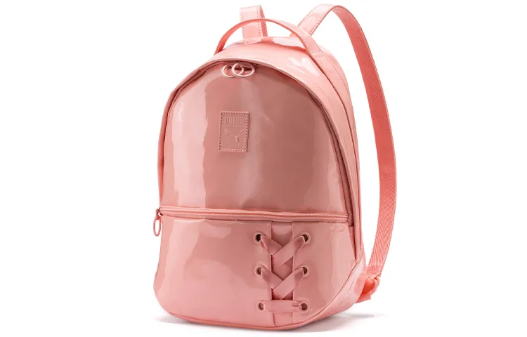 PUMA Artificial Leather Backpack Regular Women's Peach Pink