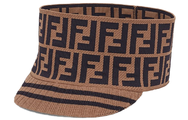 Женский козырек Fendi FF (коричневый)