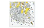 HERMES Scarves Unisex Yellow