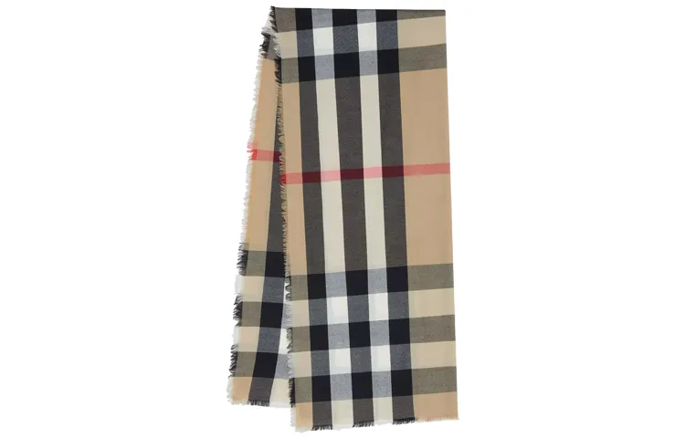Burberry Lightweight Check Cashmere Scarf