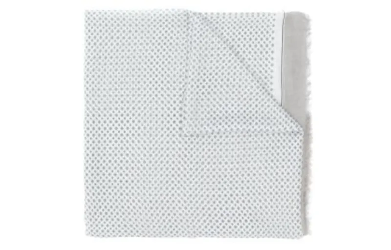 GUCCI Knit Scarves Unisex White/Gray