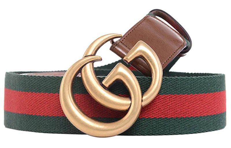 GUCCI Double G Buckle Web Belt 1.5'W