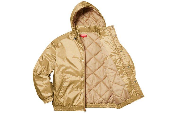 Куртка Supreme Team Puffy Jacket (черно-белая с принтом) — фото 12