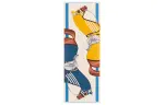 HERMES Scarves Men's Natural/Yellow/Marine Blue