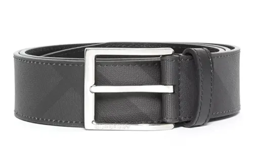 Burberry London Check And Leather Belt 1.6 Width