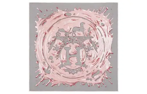 HERMES Silk Scarves Women's Gray
