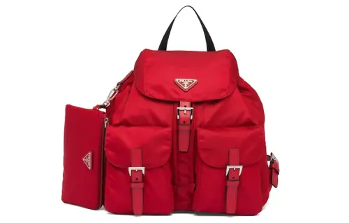 PRADA Re Nylon Backpack Women's Flame Red